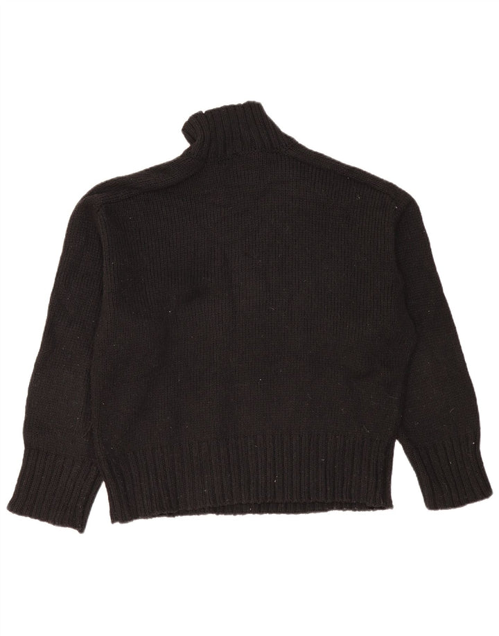 Damski sweter oversize z golfem Zara UK 14, średni czarny