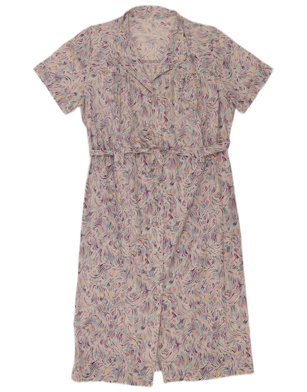 Vintage damska sukienka koszulowa w abstrakcyjny wzór IT 52 2XL wielobarwna