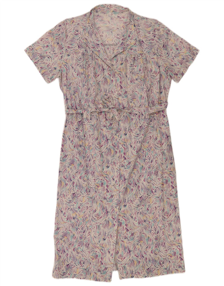 Vintage damska sukienka koszulowa w abstrakcyjny wzór IT 52 2XL wielobarwna