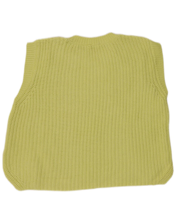 Damski podkoszulek z kamizelką oversize Zara UK 10, mały, żółty, bawełniany