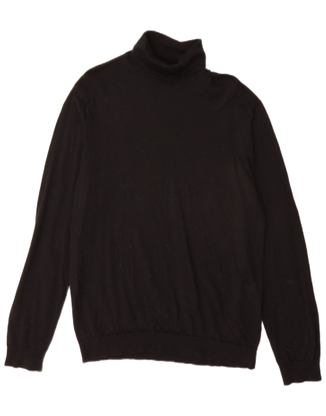 Marks & Spencer Męski sweter z golfem XL, czarna, wełna merynosów