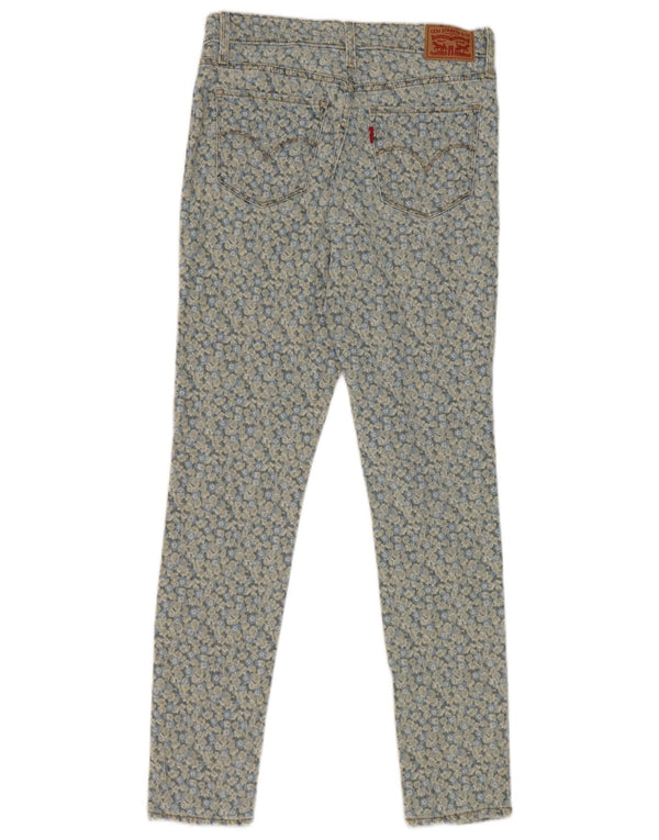 Damskie jeansy Levi's 311 Shaping Skinny W27 L30 Niebieska bawełna w kwiaty