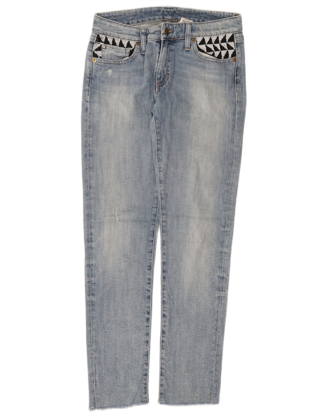 RALPH LAUREN Damskie jeansy slim W27 L28 Niebieskie bawełniane