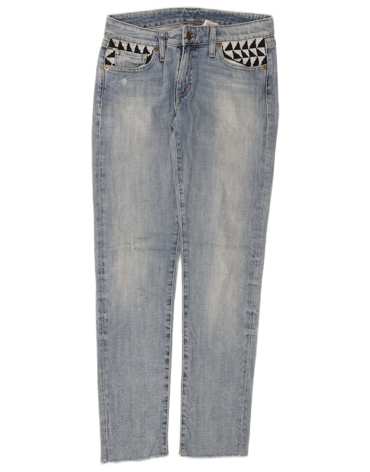 RALPH LAUREN Damskie jeansy slim W27 L28 Niebieskie bawełniane