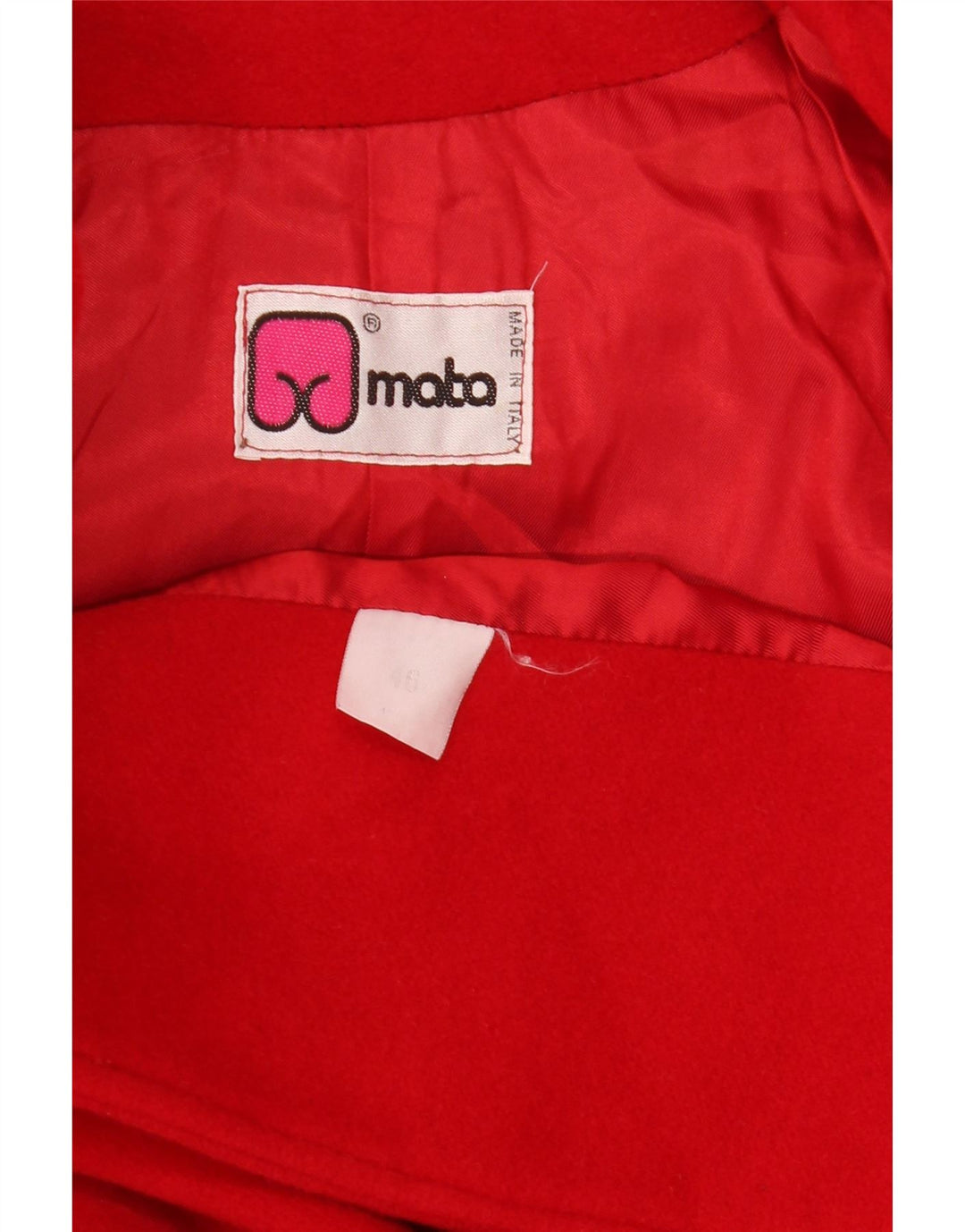 VINTAGE Womens Overcoat IT 46 Large Red Vintage Vintage and Second-Hand Vintage from Messina Hembry 