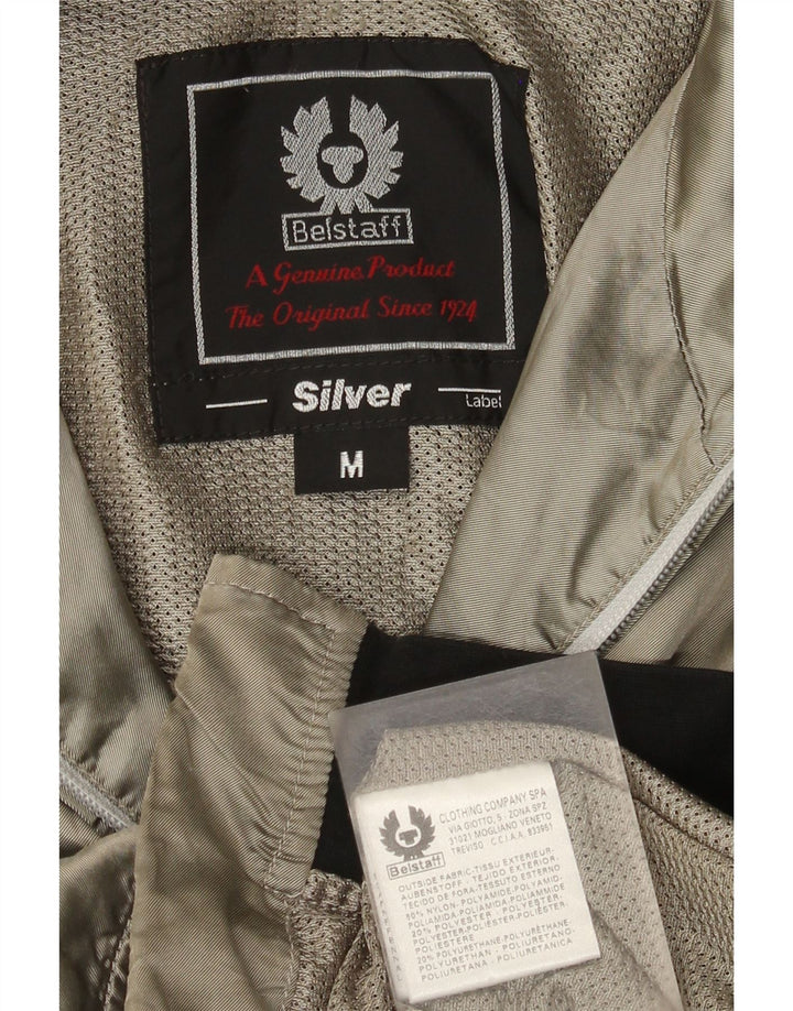 Damska kurtka bomberka Belstaff UK 14, nylon w kolorze średnioszarym