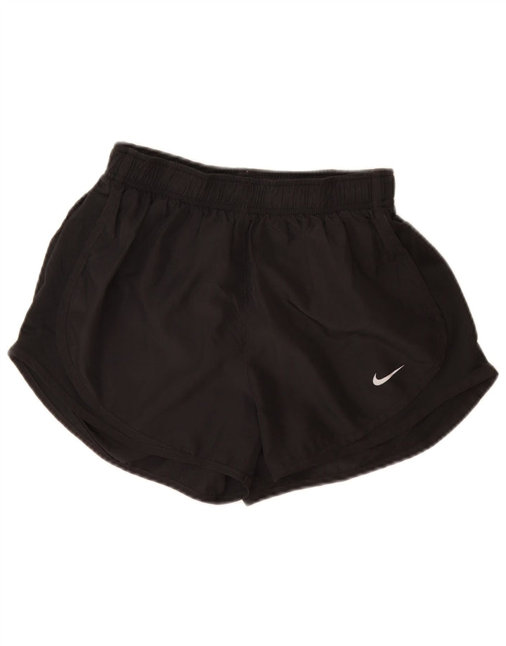 Damskie spodenki sportowe Nike Dri Fit UK 8, małe, czarne, poliestrowe