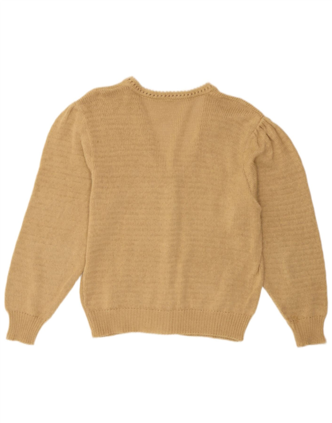 Sweter damski w stylu vintage, kardigan UK 14, średni beż