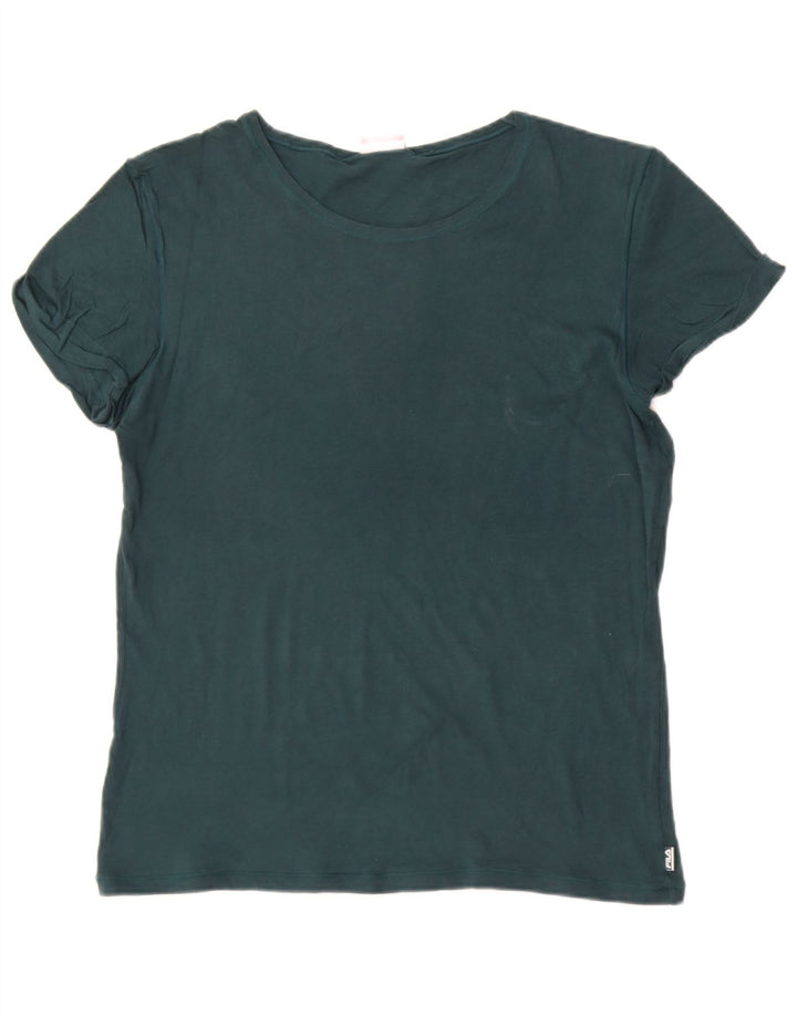 T-shirt męski Fila Top, średnio zielony, bawełniany