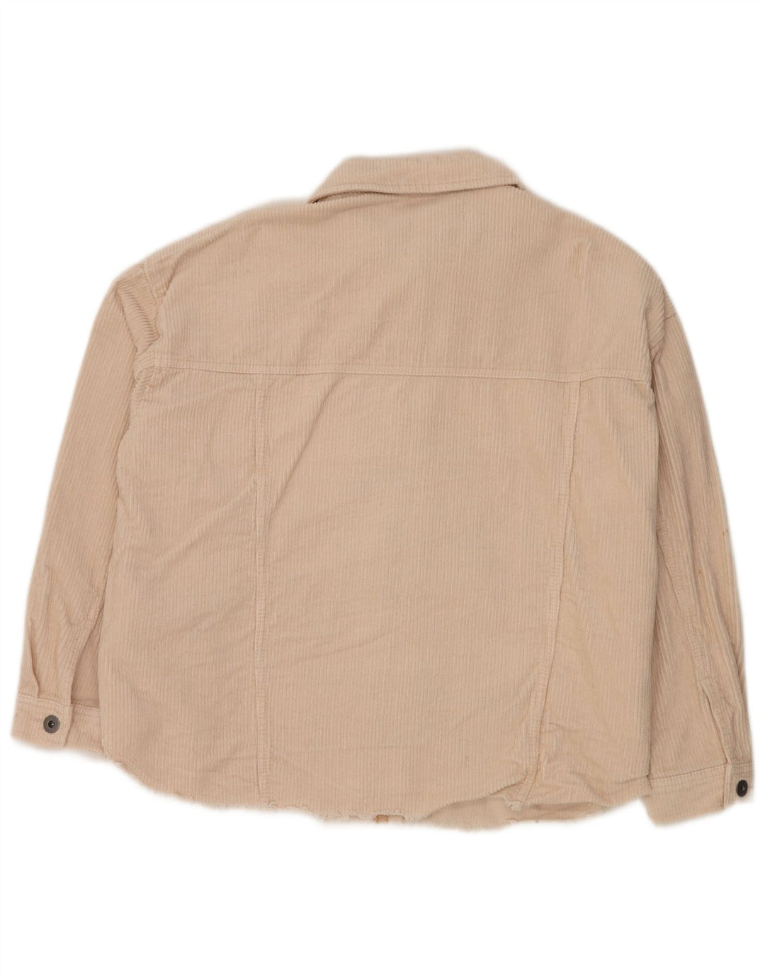 Damska koszula sztruksowa oversize ZARA UK 14, średnia, złamanej bieli, bawełniana