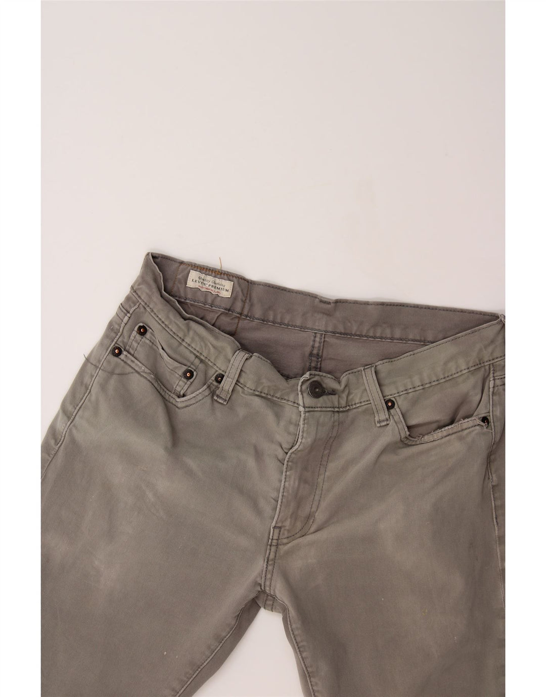 LEVI'S Mens Straight Casual Trousers W30 L30 Grey Cotton Vintage Levi's and Second-Hand Levi's from Messina Hembry 