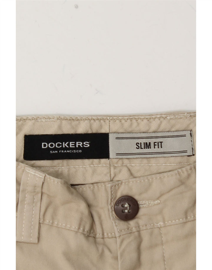 Spodnie męskie DOCKERS Slim Fit Chino W36 L30 Beżowa bawełna