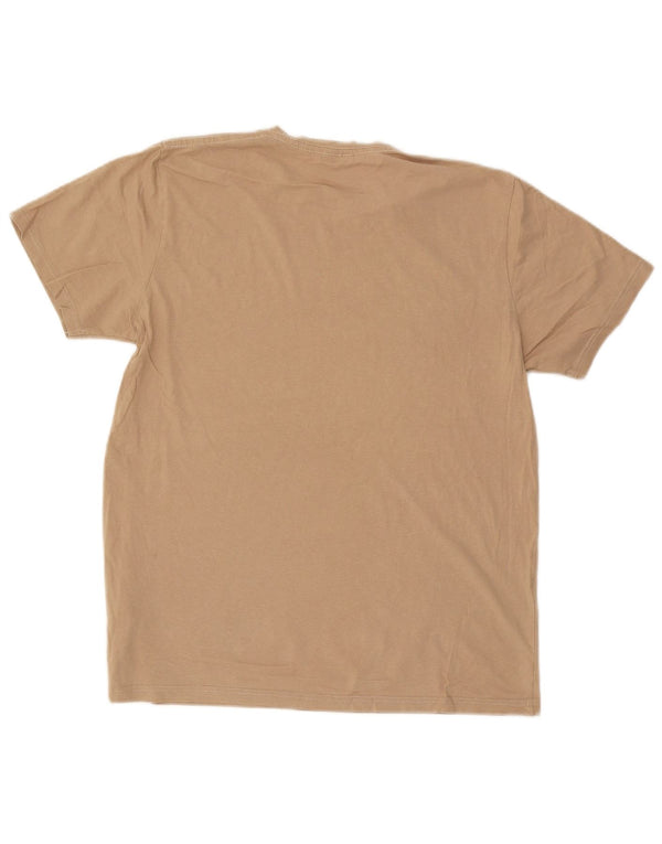 Męski T-shirt z grafiką Jack & Jones, top XL, beżowa, bawełniana