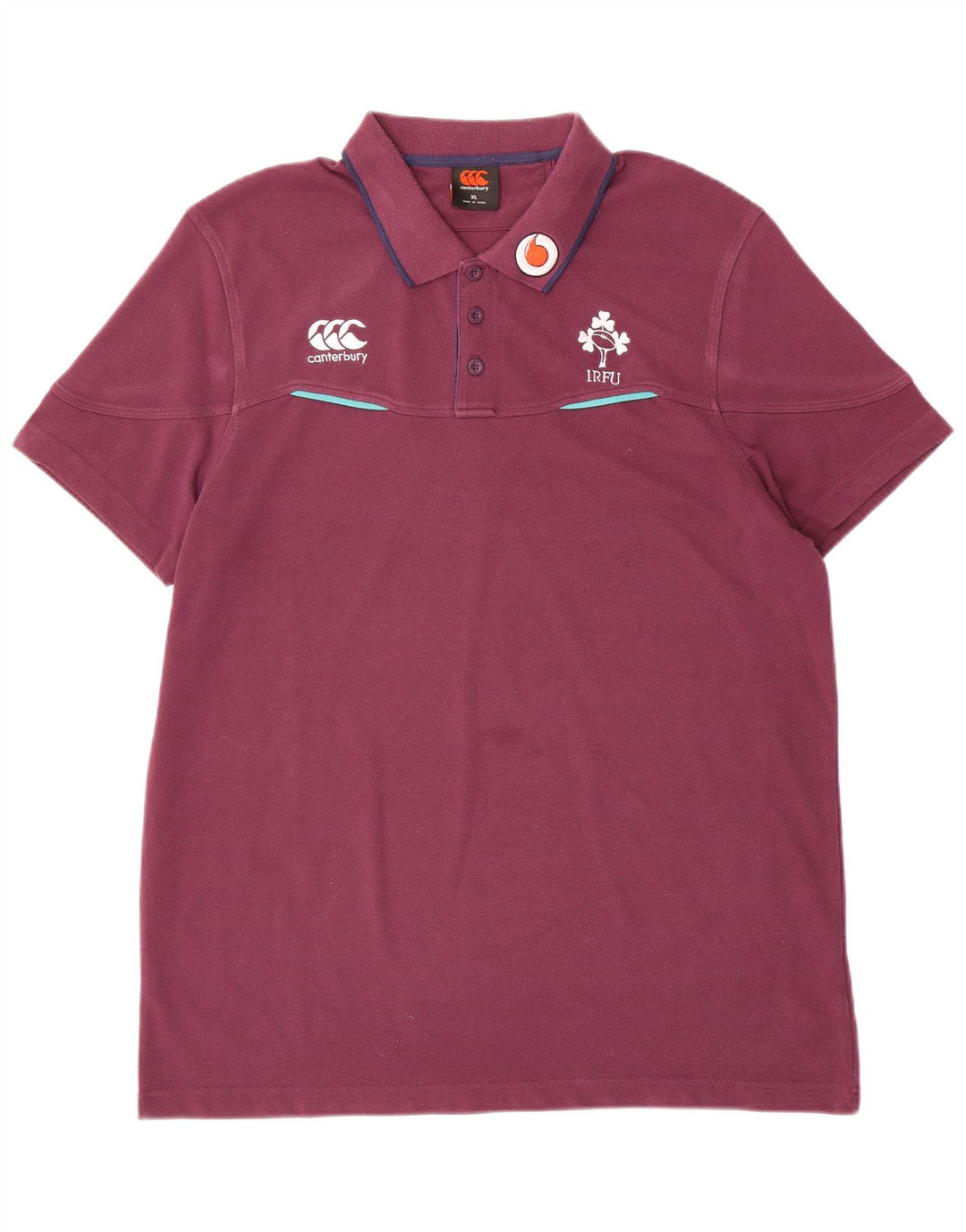 Męska koszulka polo IRFU CANTERBURY XL, fioletowa, poliestrowa