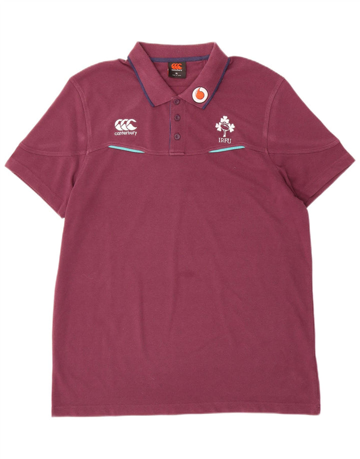 Męska koszulka polo IRFU CANTERBURY XL, fioletowa, poliestrowa