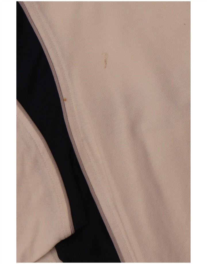 T-shirt męski KAPPA, mały, biały, bawełniany, z blokami kolorów, sportowy