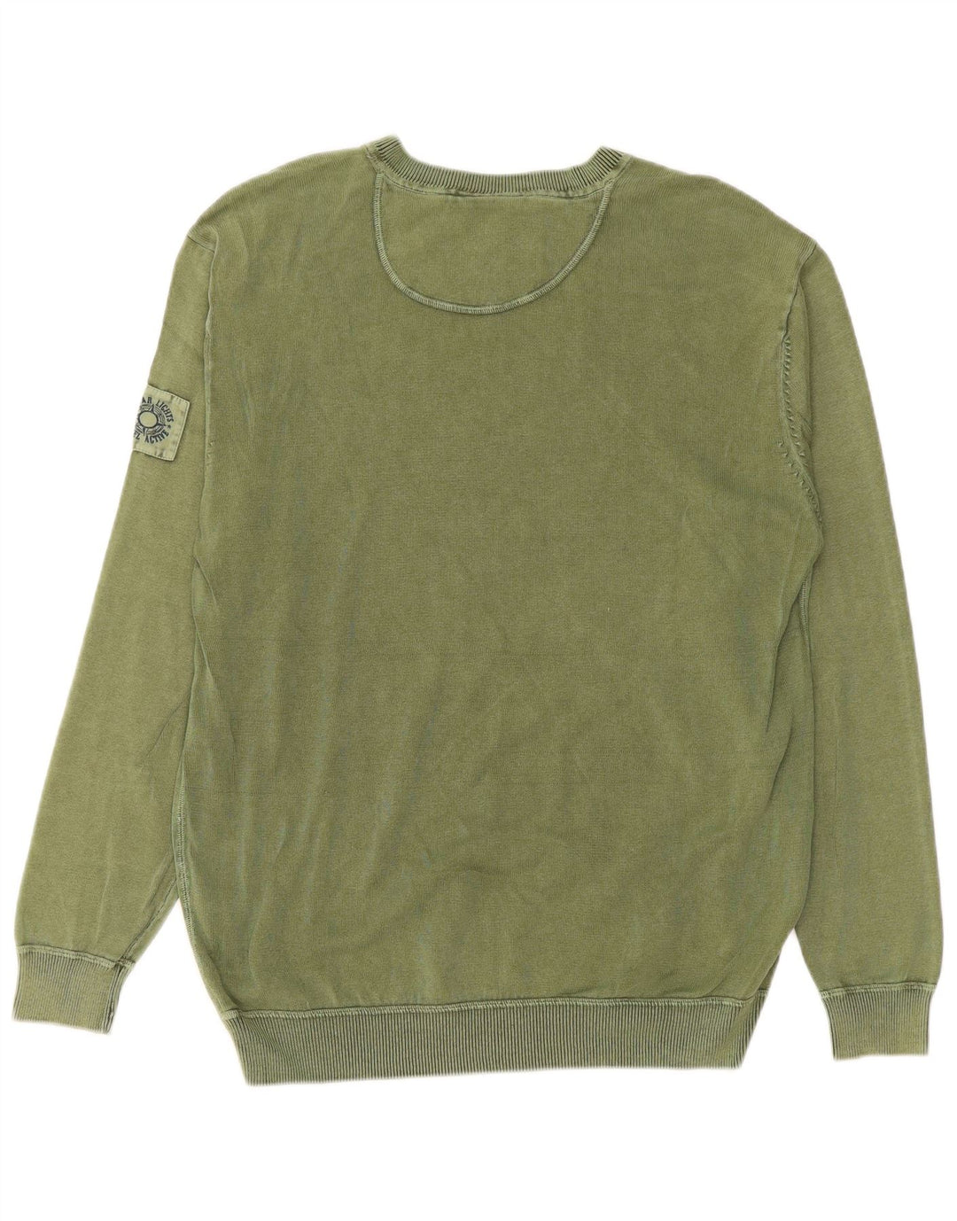 CAMEL ACTIVE Męski sweter z dekoltem w kształcie litery V, duży, bawełniany khaki