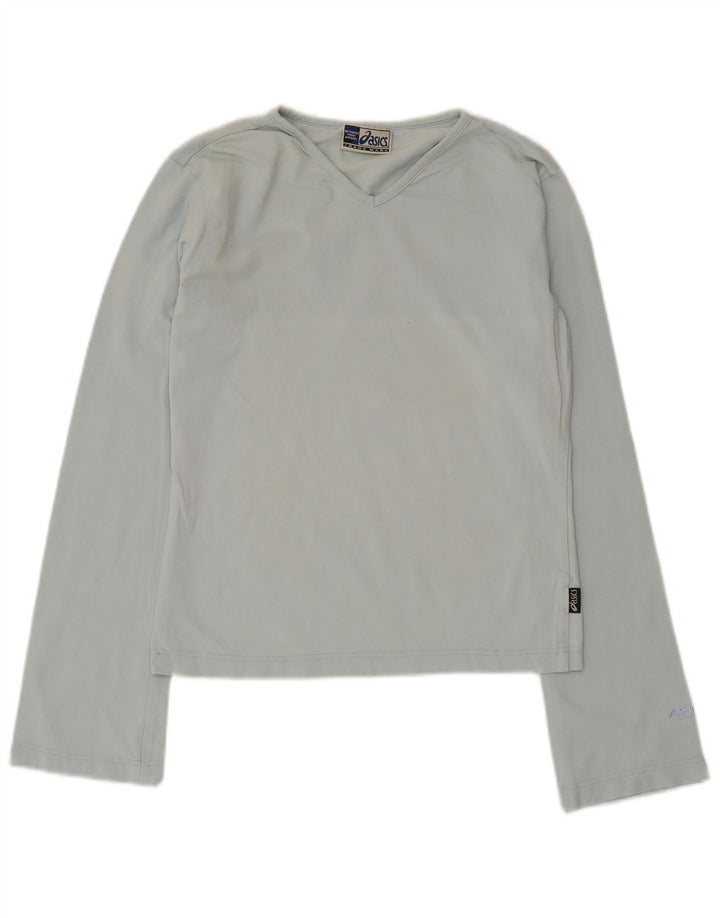 Damski top Asics z długim rękawem UK 14, duży, niebieski, bawełniany