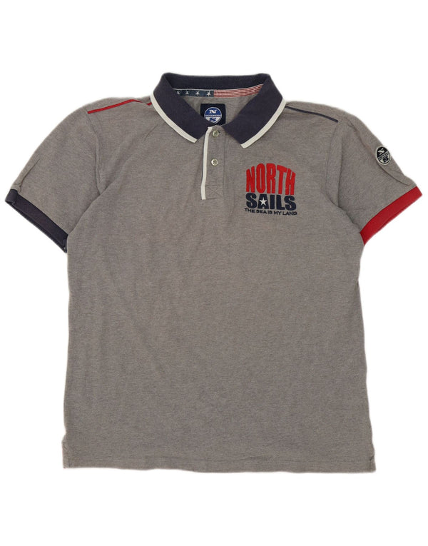 Męska koszulka polo do rugby North Sails XL, szara, bawełniana