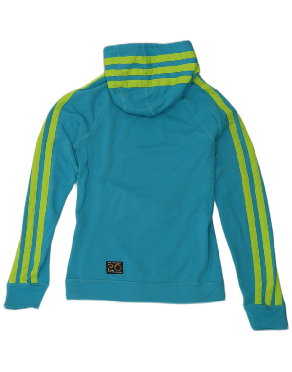 Damska bluza z kapturem Adidas UK 14 Średni niebieski poliester