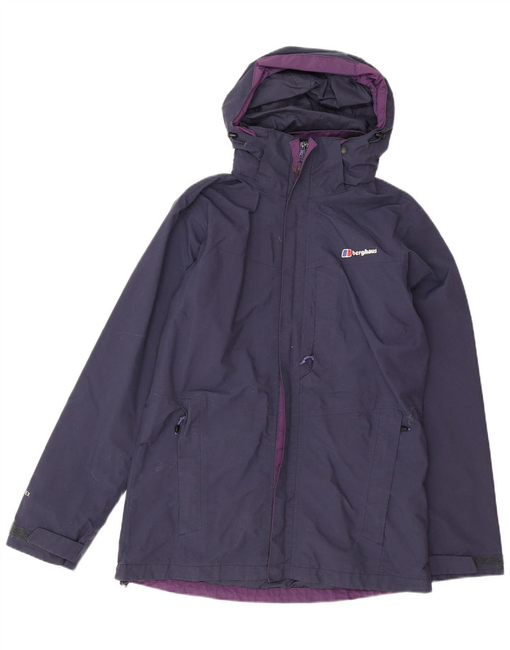Damska kurtka przeciwdeszczowa z kapturem Gore-Tex Berghaus UK 12, średni granat