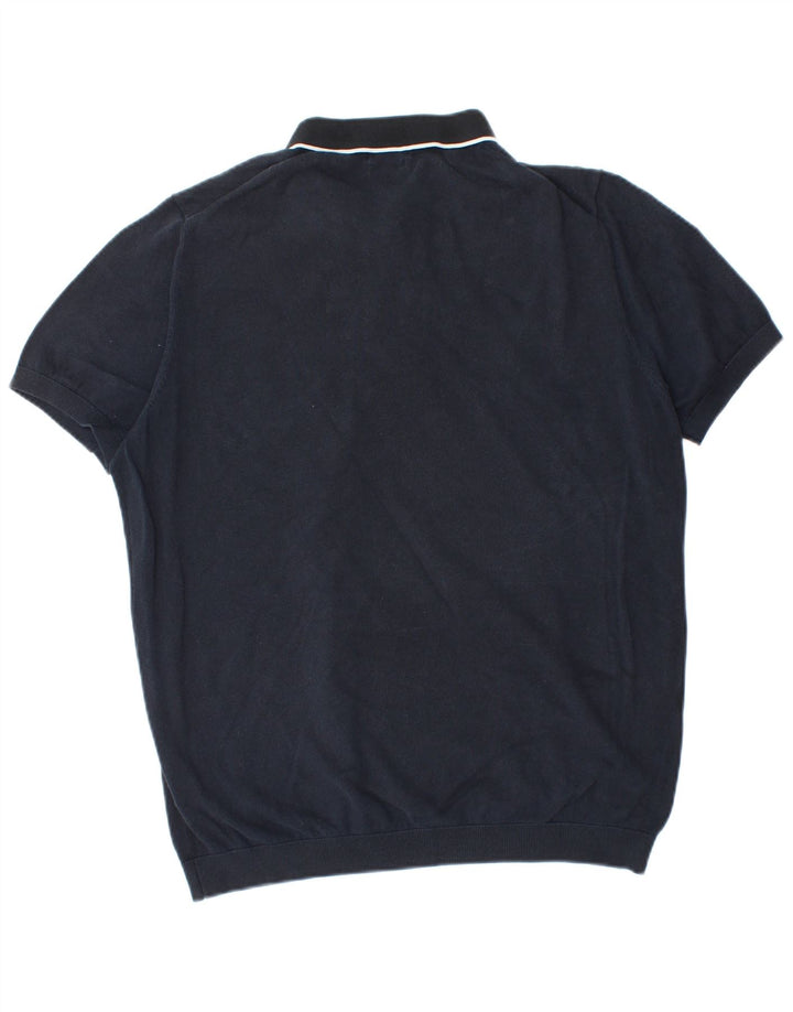 Męska koszulka polo Massimo Dutti 2XL, granatowa, bawełniana