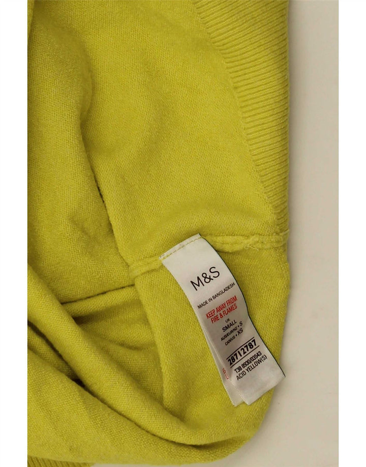 Marks & Spencer Damski sweter z golfem UK 10, mały, żółty