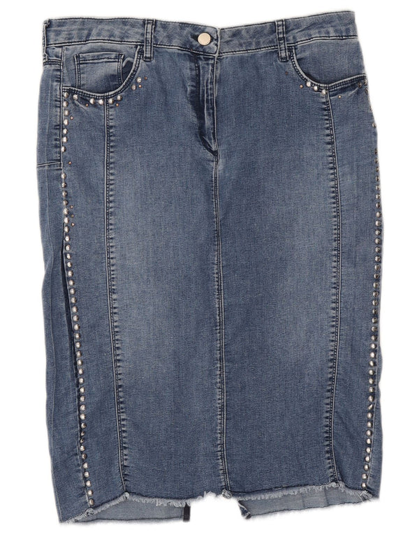 Damska spódnica dżinsowa Fiorella Rubino UK 12 Medium W34 Niebieska bawełna