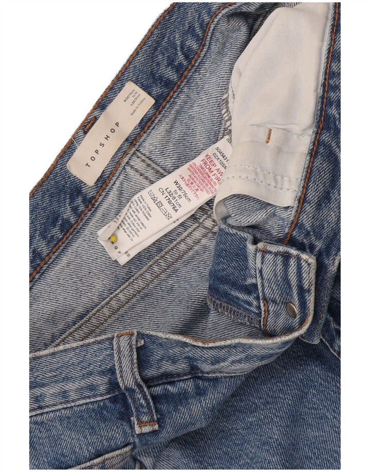 Damskie proste dżinsy Topshop W30 L32 Niebieski poliester