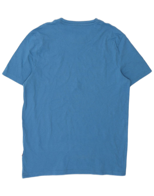 US Polo Assn. Męski T-shirt z grafiką, mały, niebieski, bawełniany