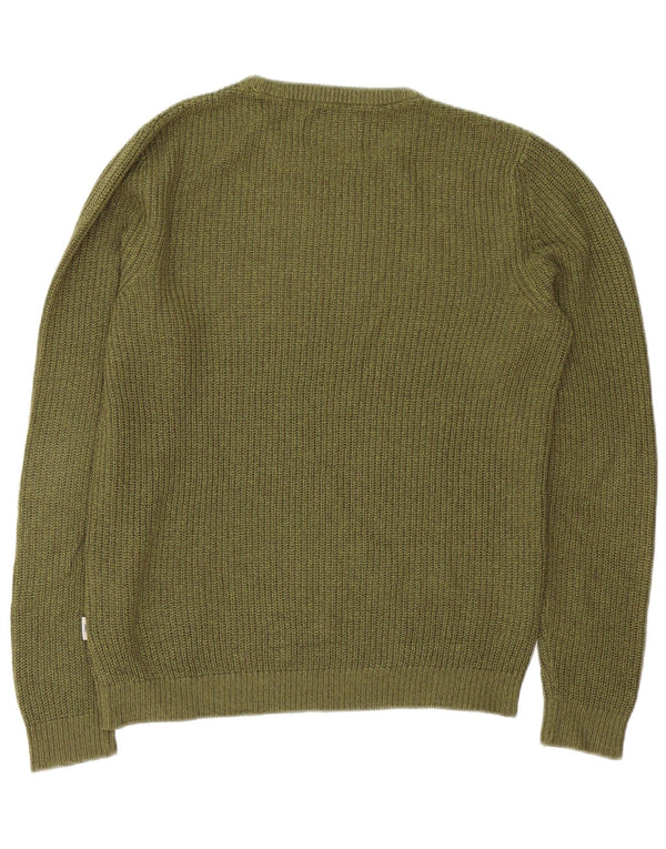Męski sweter Jack & Jones z dekoltem w łódkę, duży, akrylowy khaki
