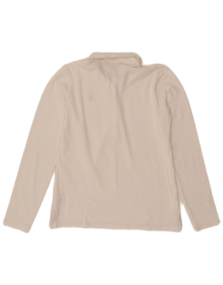 Ralph Lauren Dziewczęca koszulka polo z długim rękawem 13-14 lat XL, biała bawełna