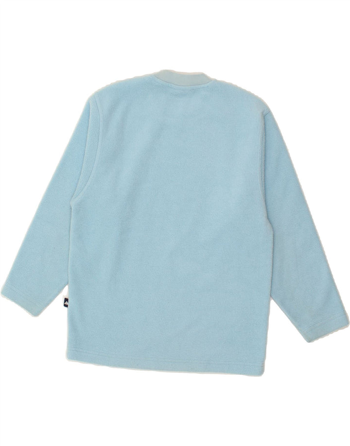 ADIDAS Boys Fleece Jumper 10-11 Years Medium Blue Polyester Vintage Adidas and Second-Hand Adidas from Messina Hembry 