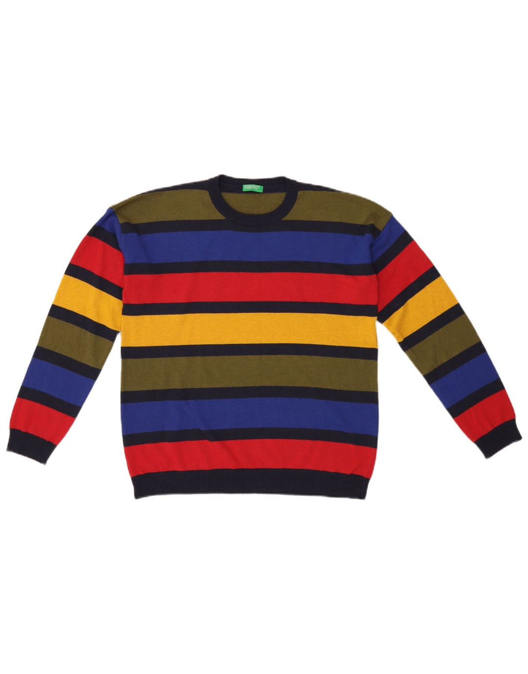 Sweter chłopięcy Benetton z okrągłym dekoltem, 11-12 lat, 2XL, wielokolorowy