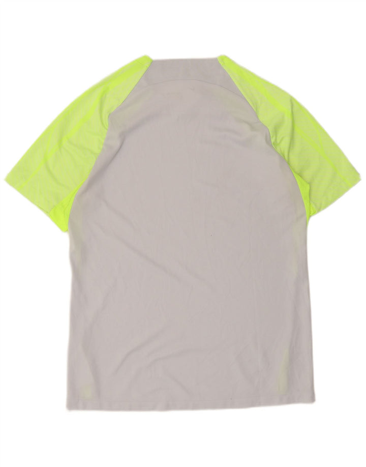 Męski T-shirt Nike Dri Fit Slim Top, duży szary poliester z blokami kolorów