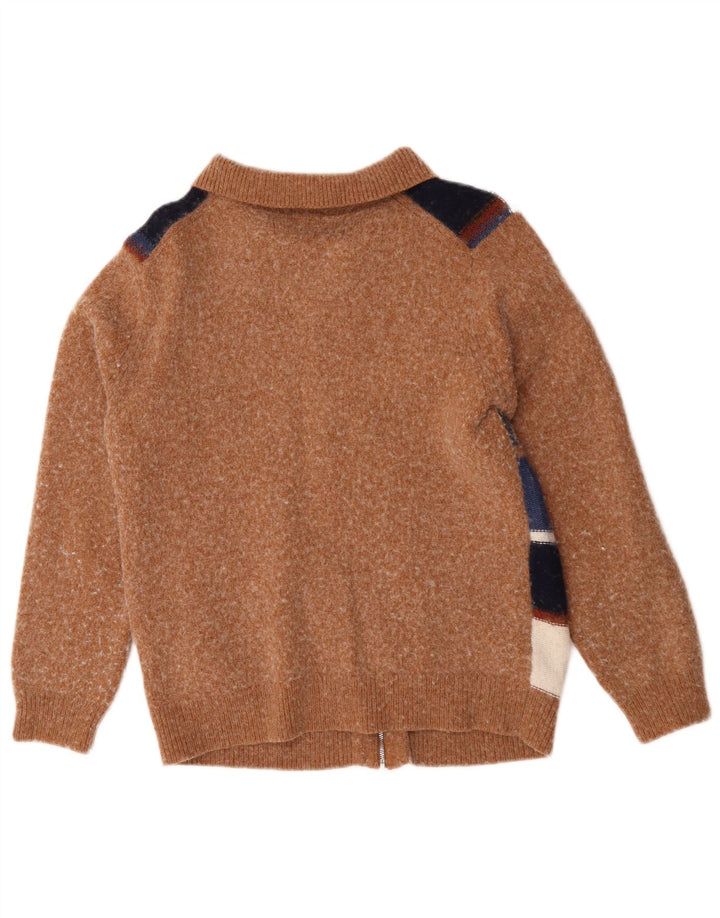 Sweter damski Reiss z zamkiem błyskawicznym UK 14 Średni brązowy geometryczny
