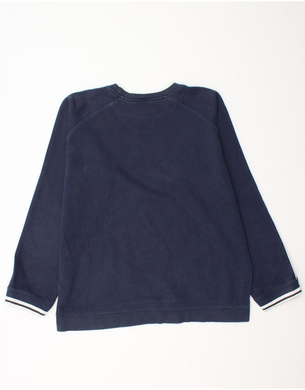 NIKE Mens Graphic Sweatshirt Jumper UK 42/44 Large Navy Blue Cotton