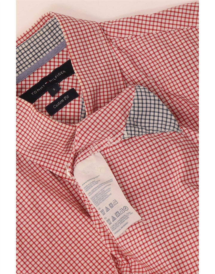 Męska koszula o dopasowanym kroju Tommy Hilfiger, mała, czerwona bawełniana kratka