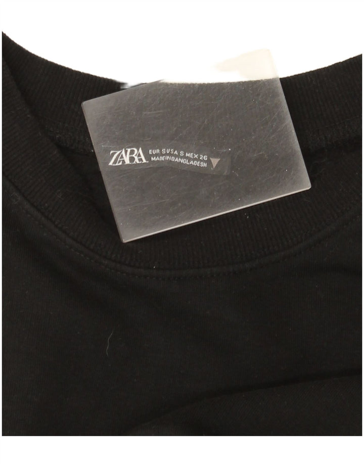 Damska bluza oversize Zara Crop UK 10 Small Black