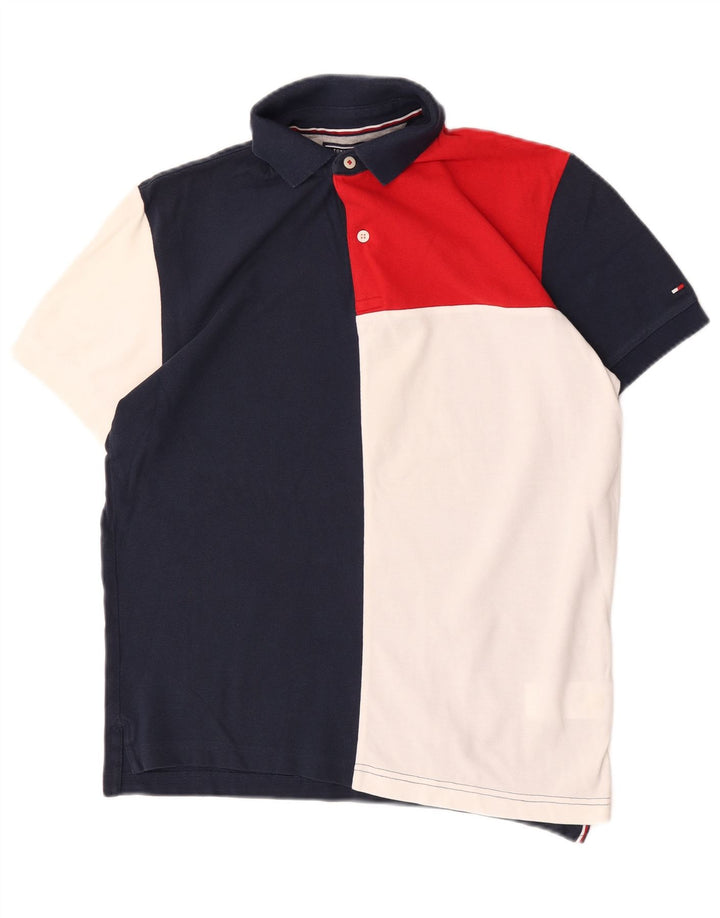 Męska koszulka polo o regularnym kroju Tommy Hilfiger w małych, wielokolorowych blokach kolorów