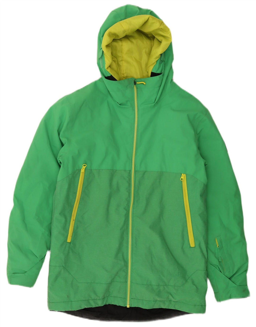 QUIKSILVER Chłopięca kurtka wiatrówka z kapturem, 13-14 lat, XL, zielony nylon