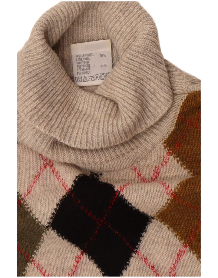 Męski sweter Tom Tino z wywijanym dekoltem IT 50 Średni szary Argyle/Diament