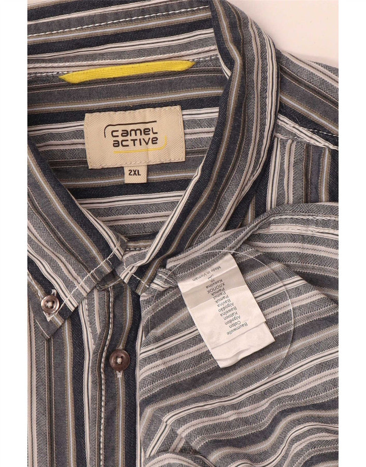Koszula męska Camel Active 2XL, bawełniana w niebieskie paski