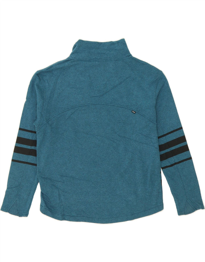 PUMA Womens Sweatshirt Jumper UK 16 Large Blue Striped Cotton Vintage Puma and Second-Hand Puma from Messina Hembry 