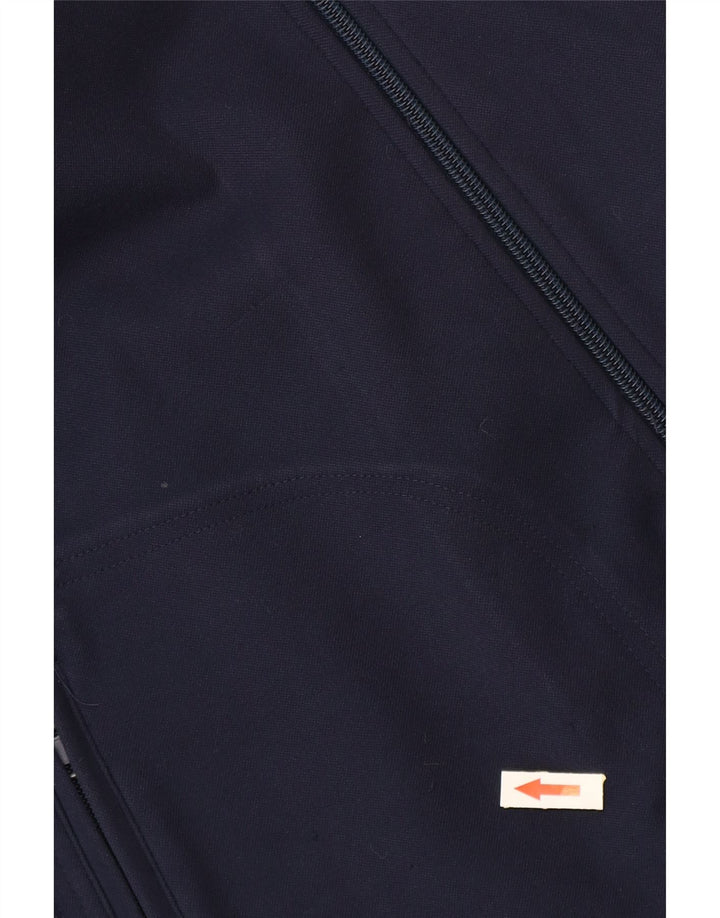 Męska kurtka dresowa ASICS XL, granatowa, poliester z blokami kolorów