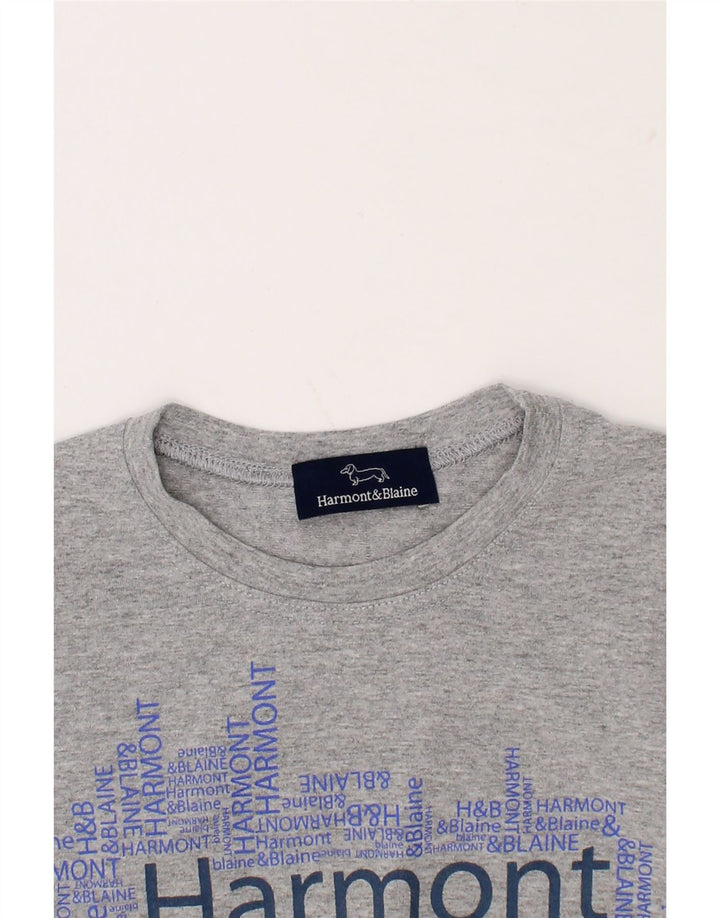 HARMONT & BLAINE Boys Graphic Top Long Sleeve 2-3 Years Grey Vintage Harmont & Blaine and Second-Hand Harmont & Blaine from Messina Hembry 
