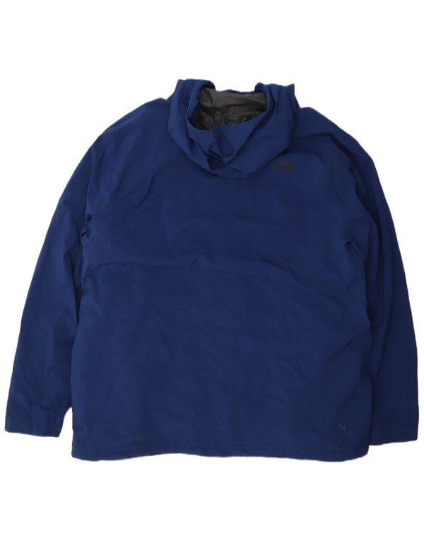 The North Face Mens Hooded Windbreaker Jacket UK 44 2XL Navy Blue Polyester