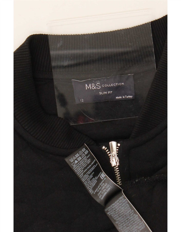 Kurtka dresowa damska Marks & Spencer Slim Fit UK 12, średnia czarna