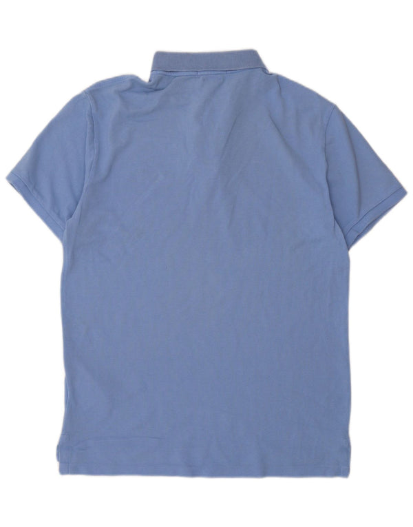 POLO RALPH LAUREN Męska koszulka polo o dopasowanym kroju, średnioniebieska, bawełniana