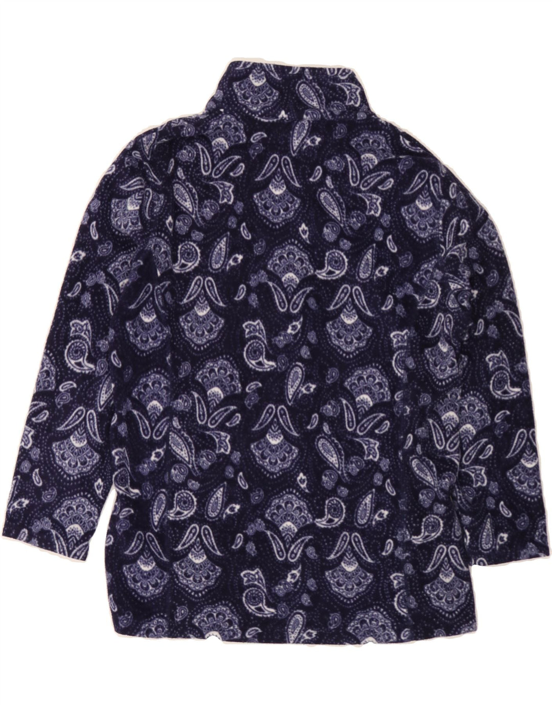 OVS Womens Fleece Jacket UK 14 Large Purple Paisley Polyester Vintage OVS and Second-Hand OVS from Messina Hembry 